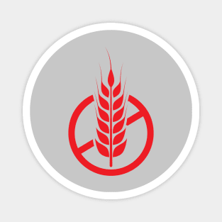 No Gluten Sign (red) Magnet